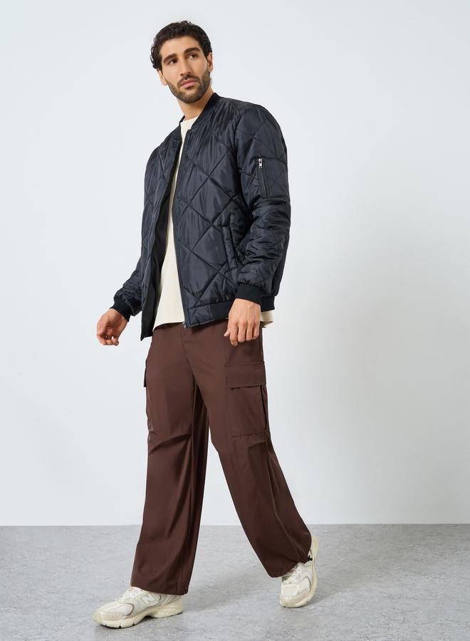 ستايلي بنطلون كارجو رجالي واسع بكسرات أمامية - Image 2